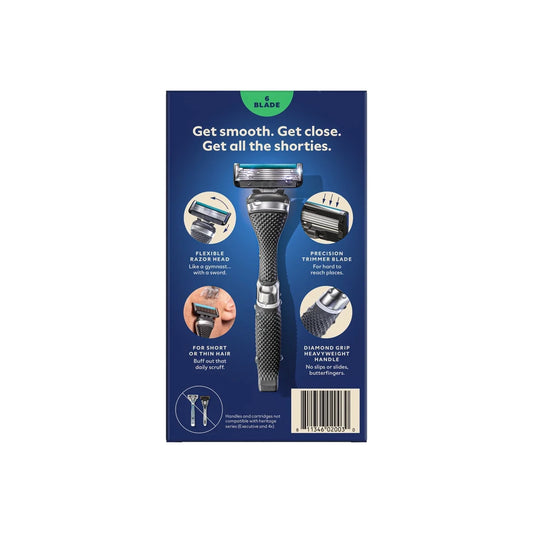 Dollar Shave Club Men's Razor 6-Blade Starter Set 1 Handle, 2x 6-Blade Manual Razor Refills
